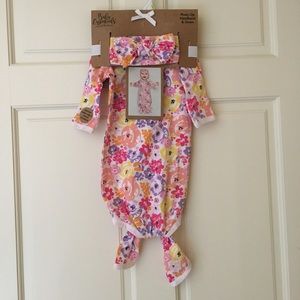 NEW Baby Knotted Gown & Headband Floral | Baby Essentials